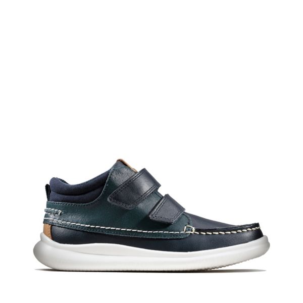 Clarks Boys Cloud Tuktu Kid Casual Shoes Navy | USA-5489017